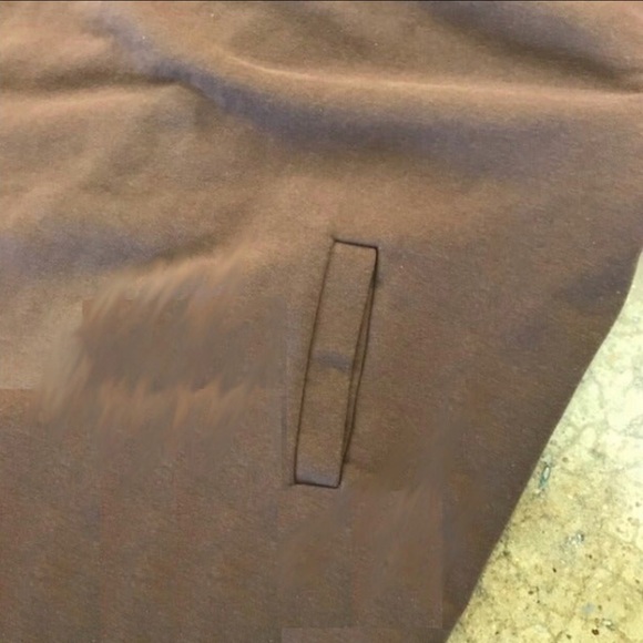 Buykud coffee colored sweat shirt with striped sleeve insert. L cotton - Picture 5 of 5